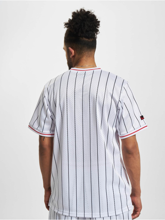 Fubu t-shirt Varsity Pinstriped Mesh wit