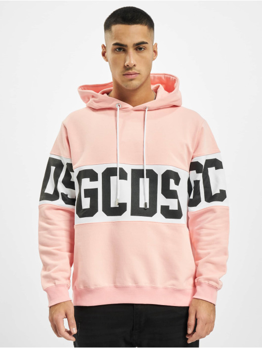 GCDS Herren Hoody Band Logo in pink