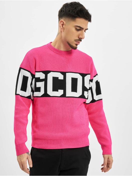 GCDS Pullover Fluo Logo pink