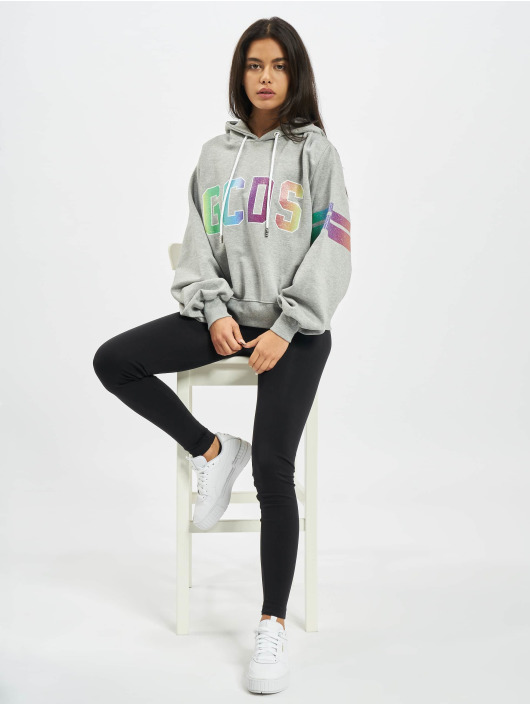 GCDS Sweat capuche BABY BEAR CROP gris