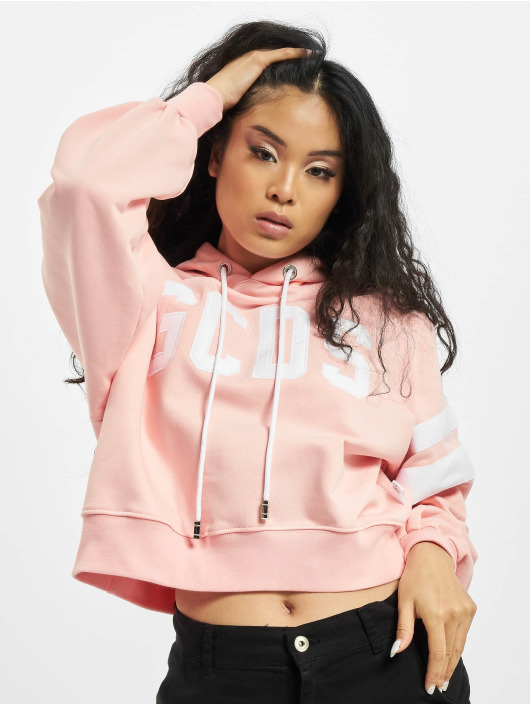 GCDS Sweat capuche BABY BEAR CROP magenta