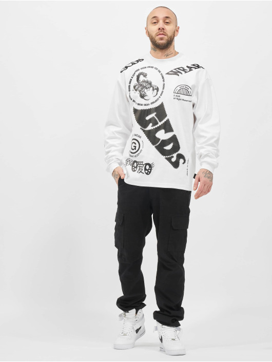 GCDS T-Shirt manches longues Elements Long blanc