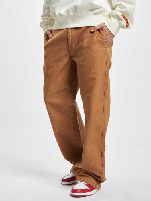 Heron Preston Látkové kalhoty Canvas hnědý