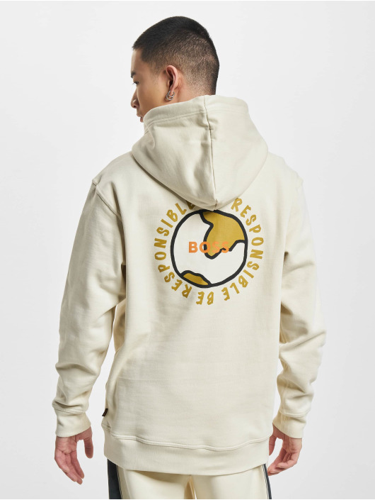 Hugo Hoody Wegenerated Backprint beige
