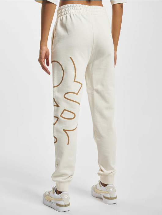 Hugo joggingbroek Epant Regular Fit Shaken Logo wit