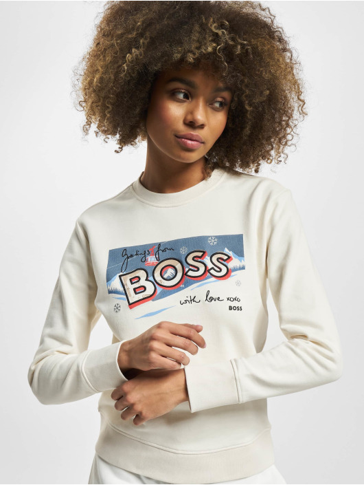 Hugo Maglia Elaboss Regular Fit Logo Artwork bianco