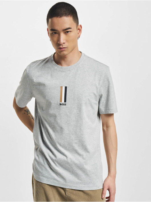 Hugo T-paidat Tiburt 308 Logo Print harmaa