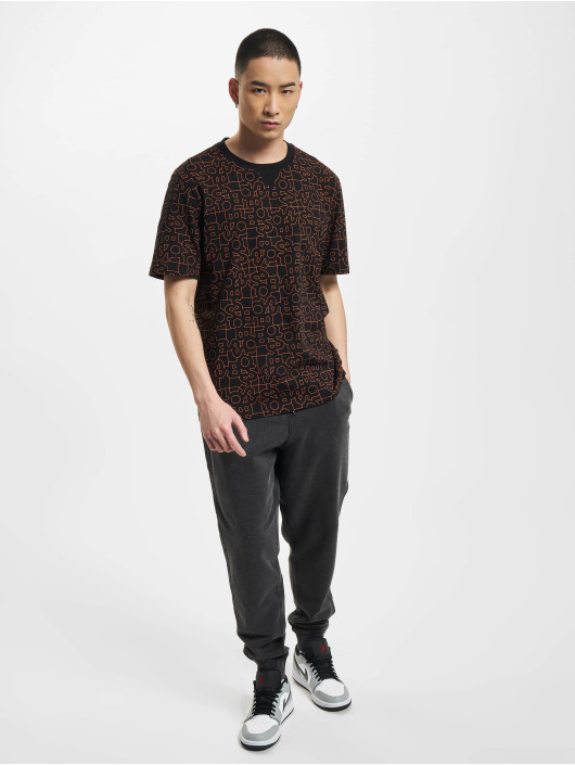 Hugo T-shirt Tecrinkle All Over Print nero