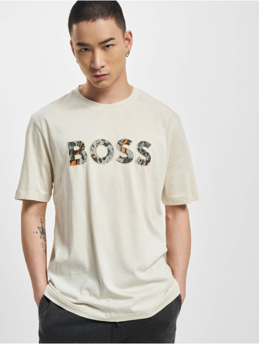 Hugo T-Shirt Teetrury 2 Relaxed Fit Logo Artwork weiß