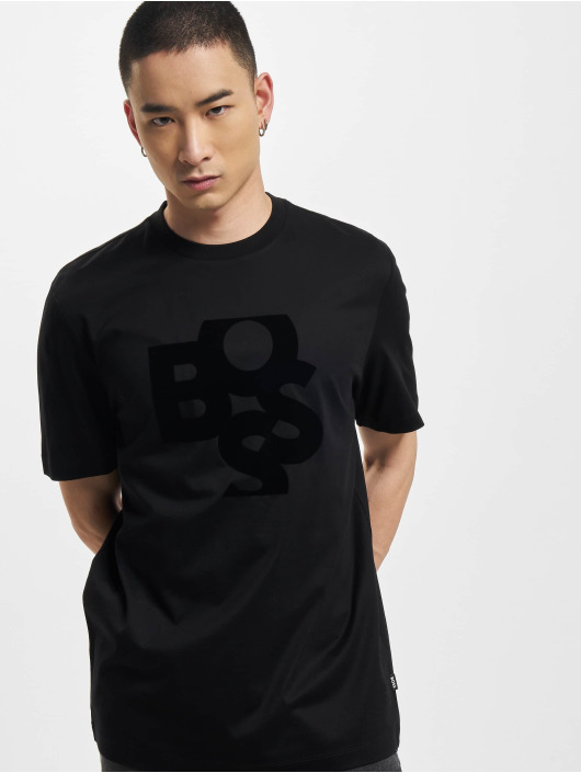 Hugo Trika Tiburt 309 Shaken Logo Print čern