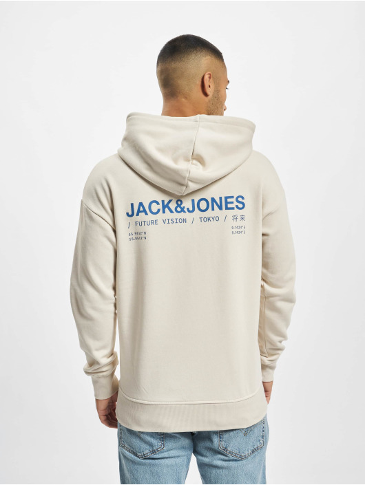 Jack & Jones Bluzy z kapturem Mono Vision bezowy