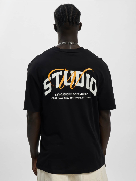 Jack & Jones Camiseta Brink Studio Crew Neck negro