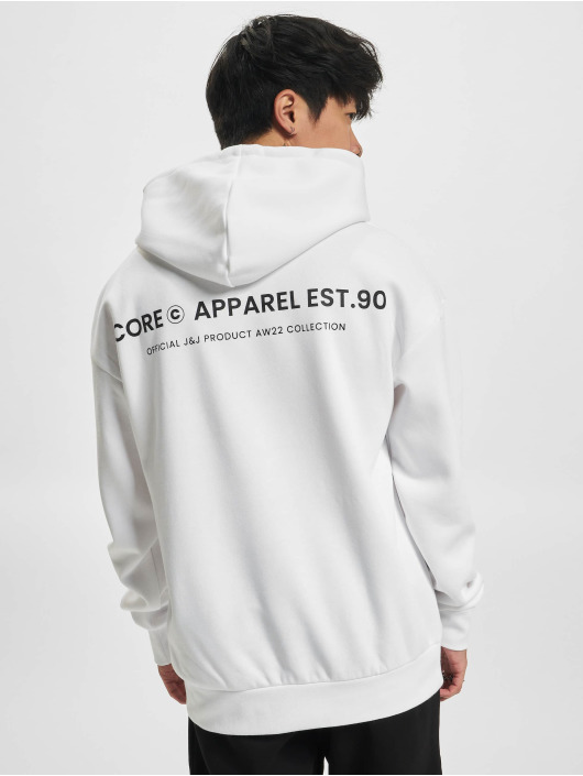 Jack & Jones Hoodies Mapping Text hvid