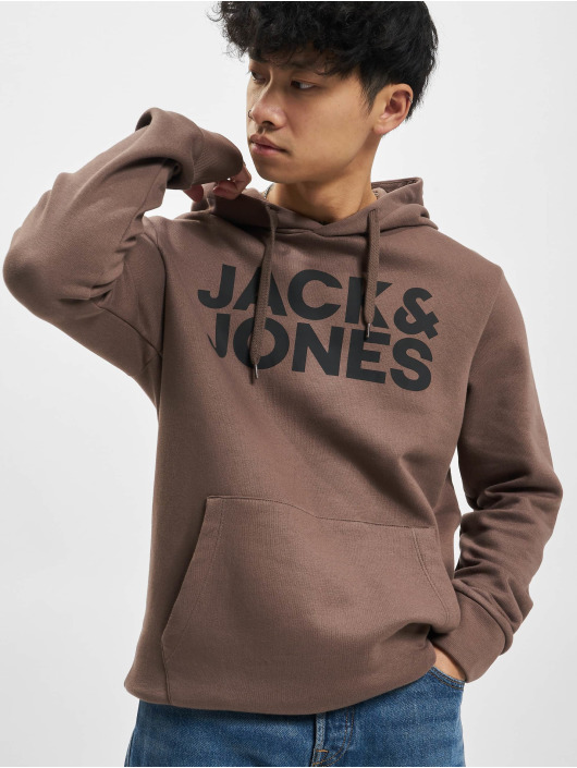 Jack & Jones Hoody Crop Logo bruin