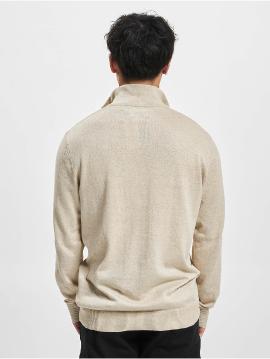 Jack & Jones Puserot Emil Knit Half Zip beige