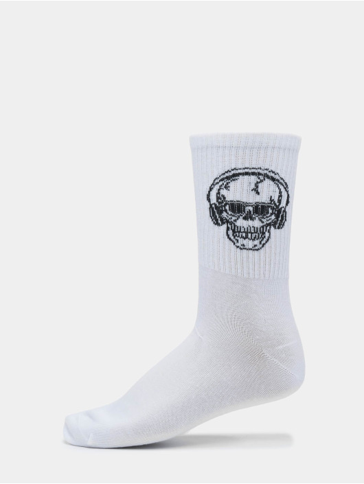 Jack & Jones Sukat Skull Socks 5 Pack valkoinen