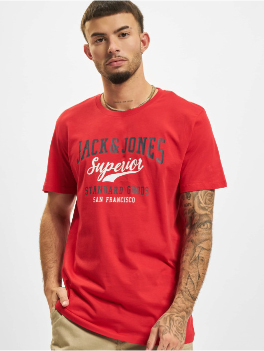 Jack & Jones T-paidat Logo punainen