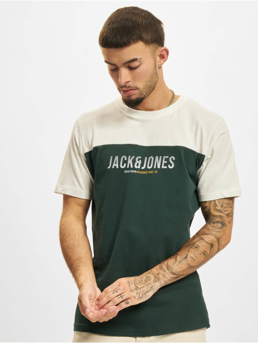 Jack & Jones T-paidat Dan Blocking vihreä