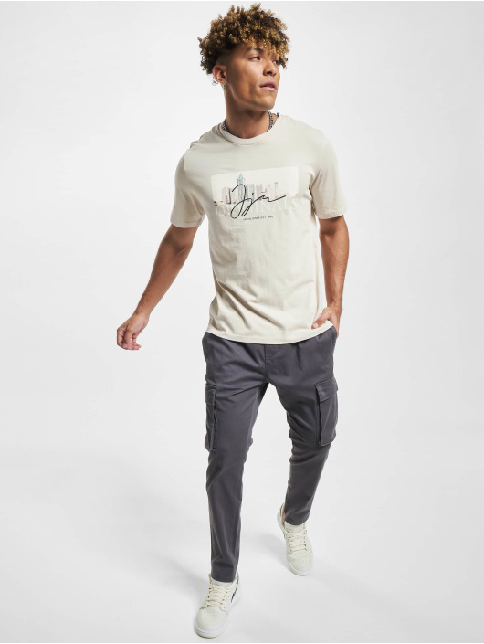 Jack & Jones T-Shirt Joshua Photo Crew Neck beige