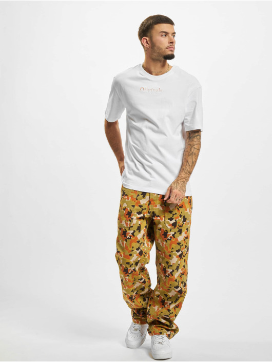 Jack & Jones T-Shirt Firefly Branding Crew Neck blanc