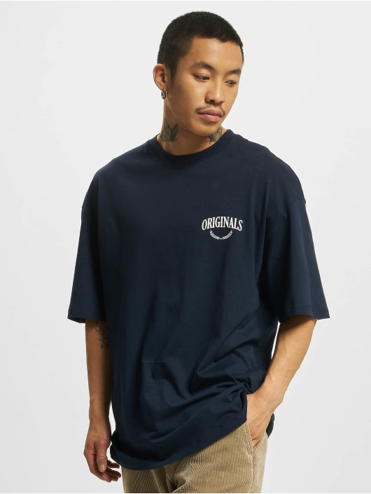 Jack & Jones Herren T-Shirt Brink Crest Back Crew Neck in blau