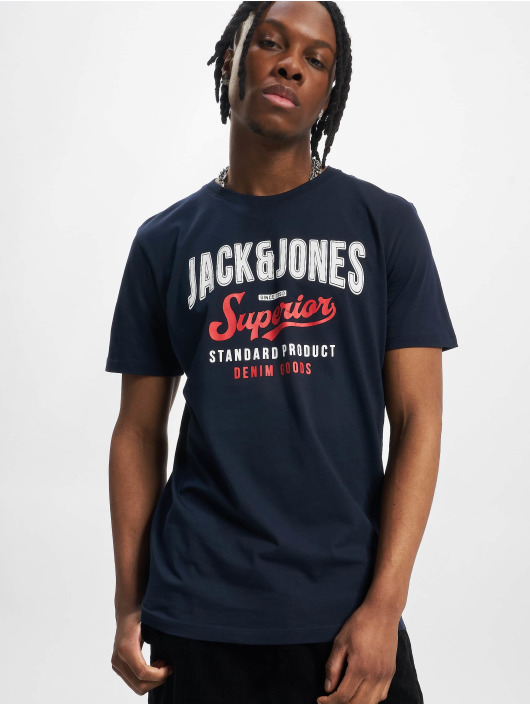 Jack & Jones T-Shirt Logo O Neck blau
