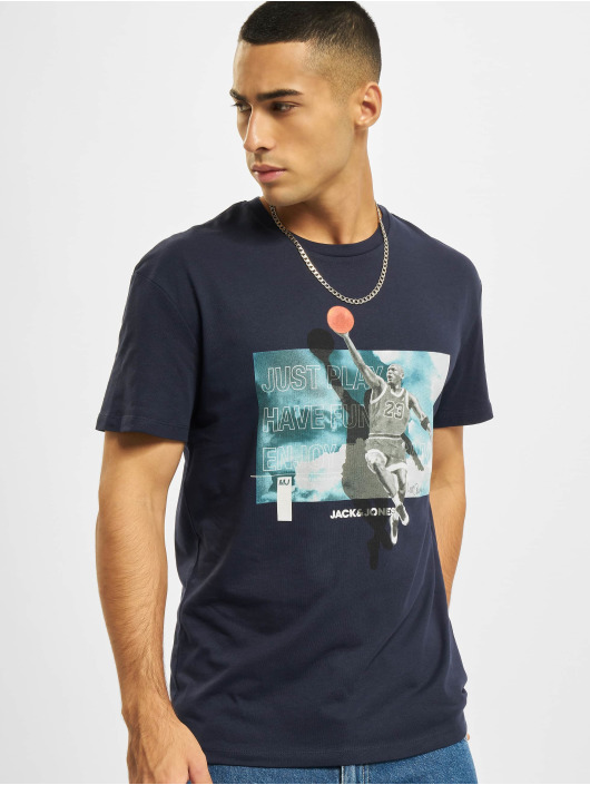 Jack & Jones T-Shirt Jcolegends Statement Crew Neck bleu
