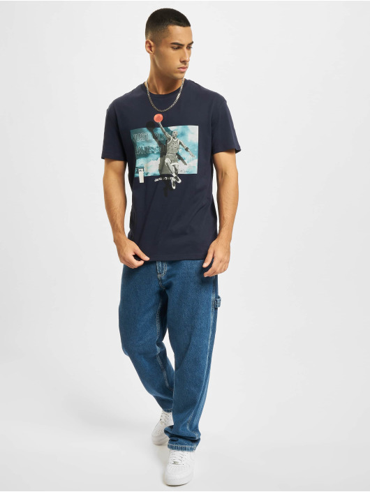 Jack & Jones T-Shirt Jcolegends Statement Crew Neck bleu