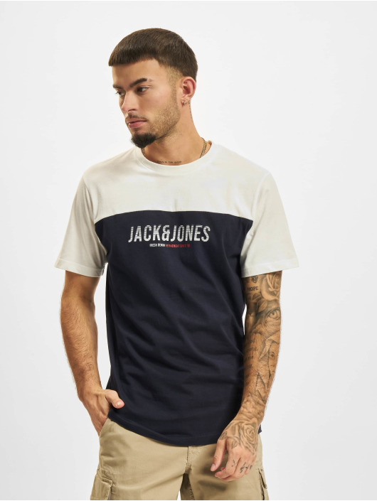 Jack & Jones T-Shirt Dan Blocking bleu