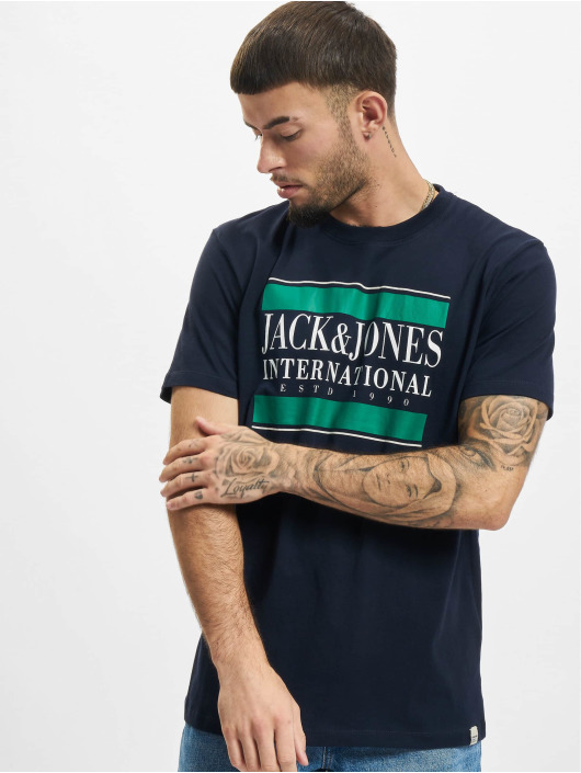 Jack & Jones T-Shirt International Crew Neck bleu