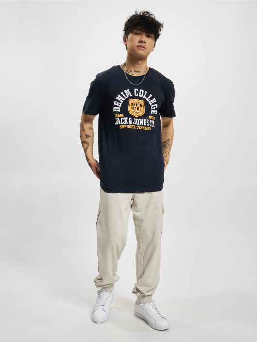 Jack & Jones T-Shirt Logo O Neck bleu