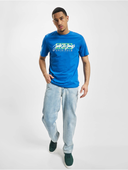 Jack & Jones T-Shirt Races Crew Neck bleu