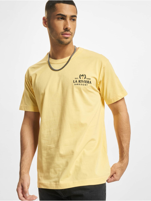 Jack & Jones T-Shirt Positano Emb Crew Neck gelb