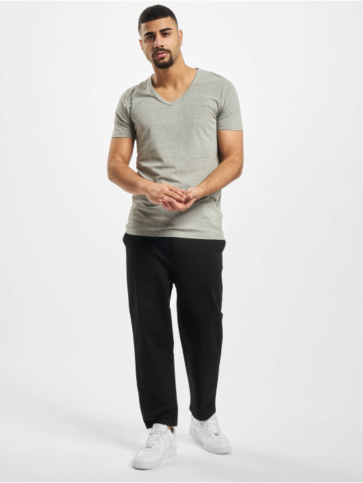 Jack & Jones T-Shirt Core Basic V-Neck grey