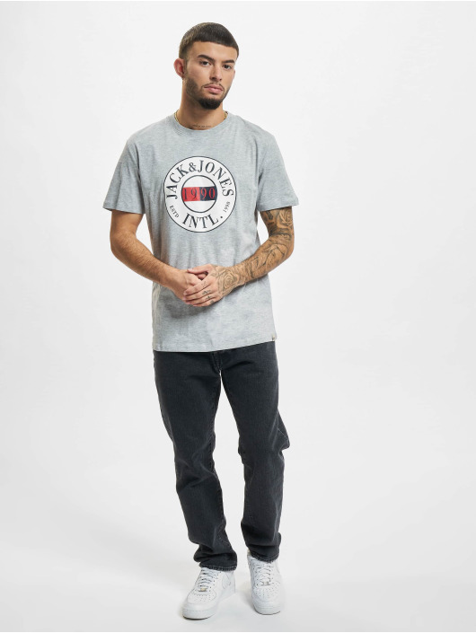 Jack & Jones T-Shirt International Crew Neck gris