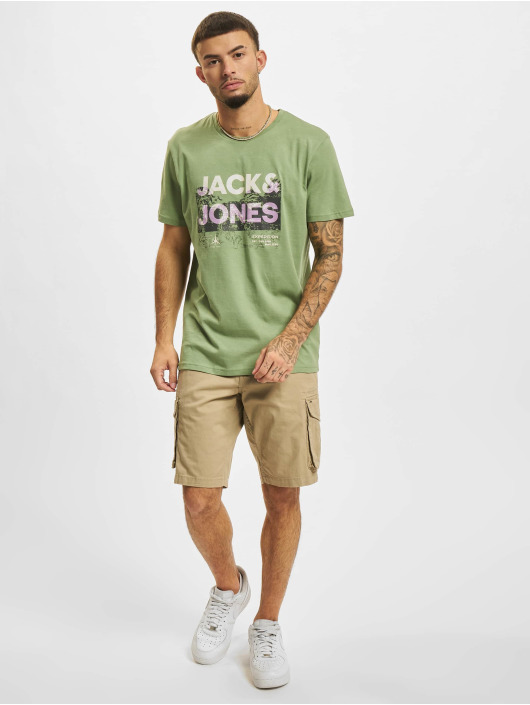 Jack & Jones t-shirt Trek Logo Crew Neck groen