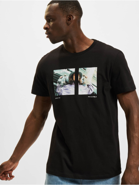 Jack & Jones T-Shirt Splits Crew Neck noir