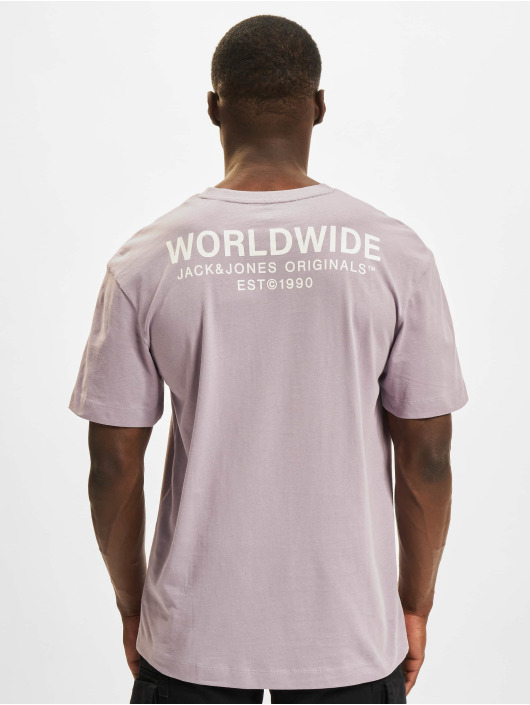 Jack & Jones T-Shirt World Wide pourpre