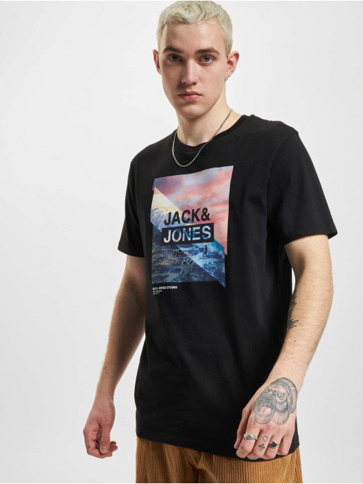 Jack & Jones T-Shirt Tresor Crew Neck schwarz