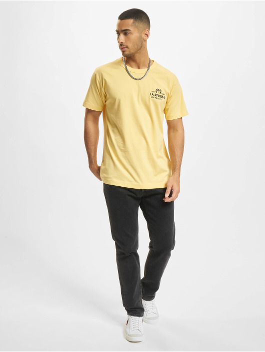 Jack & Jones T-Shirt Positano Emb Crew Neck yellow