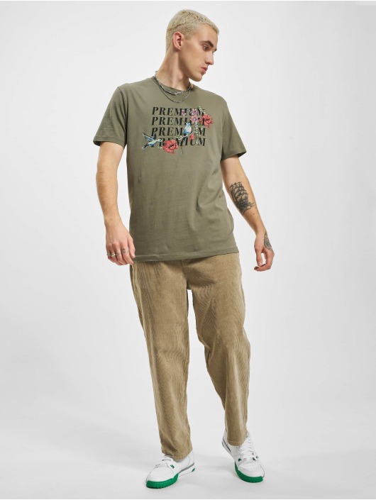 Jack & Jones T-shirts Birdy Print Crew Neck grøn