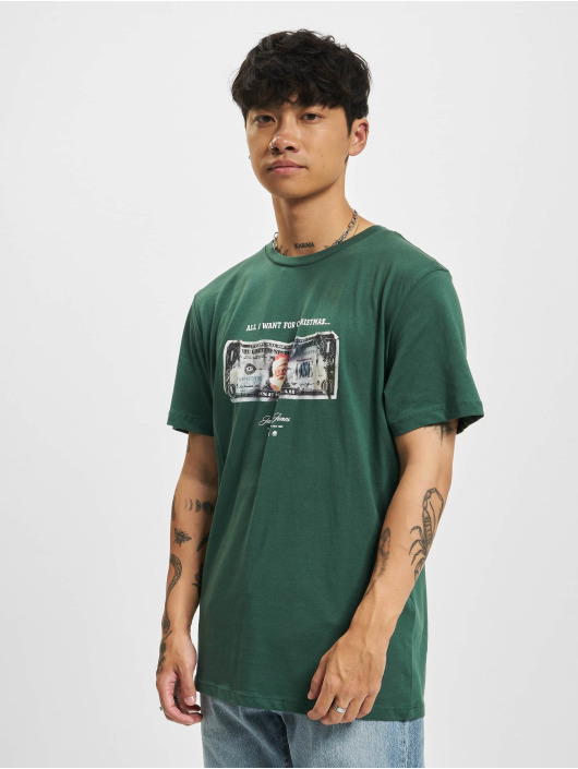 Jack & Jones T-shirts Xmas Crew Neck grøn