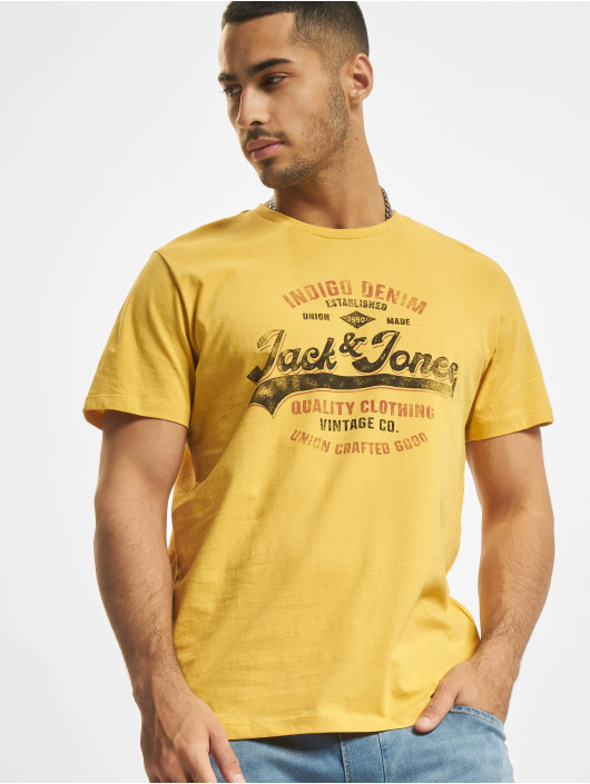 Jack & Jones T-shirts Booster Crew Neck gul