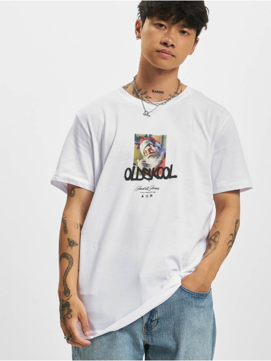 Jack & Jones T-shirts Xmas Crew Neck hvid