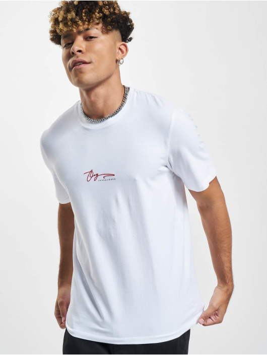 Jack & Jones T-Shirty Joshua Crew Neck bialy