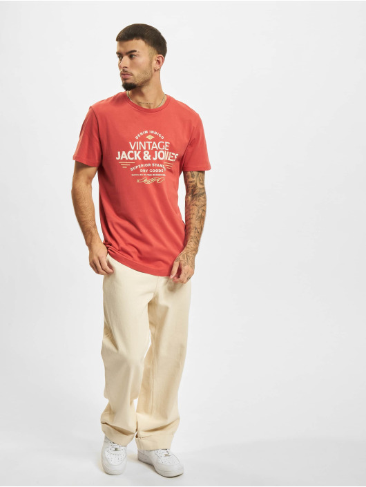 Jack & Jones T-Shirty Blubooster Crew Neck czerwony
