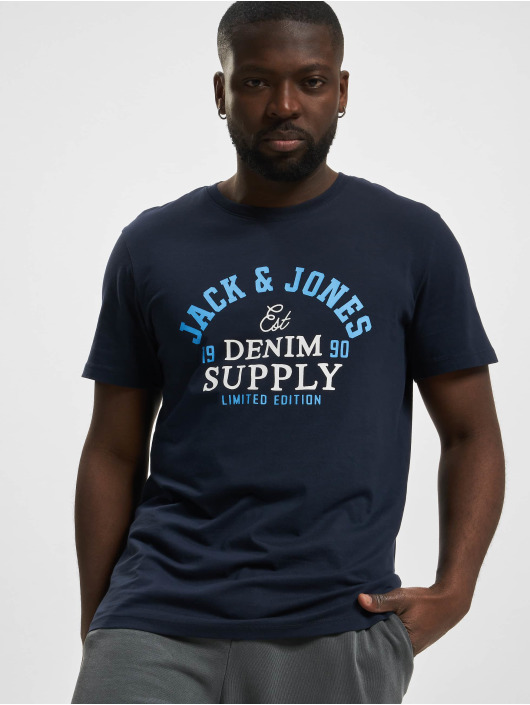 Jack & Jones T-Shirty Logo niebieski
