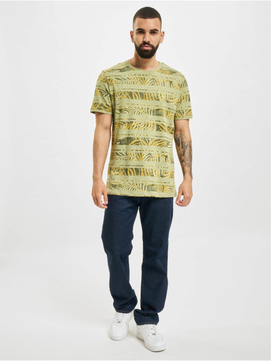 Jack & Jones T-Shirty JPR Bludust Placement Stripe zielony