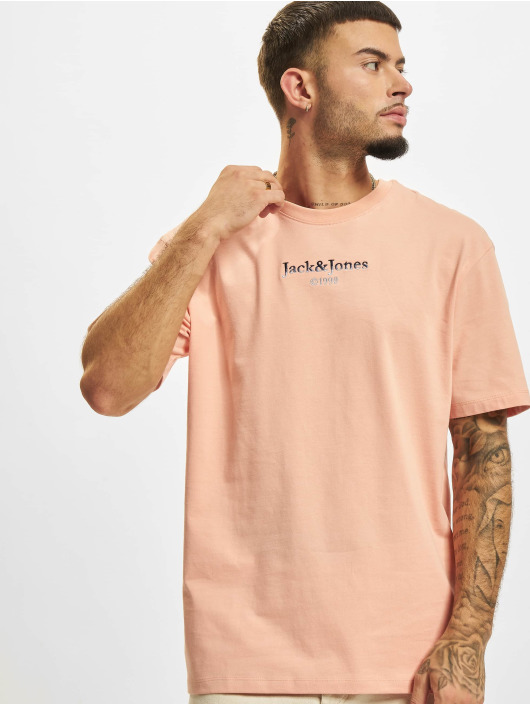 Jack & Jones T-skjorter Firefly Branding Crew Neck lyserosa