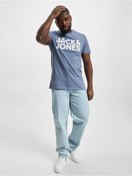 Jack & Jones Tričká Corp Logo modrá